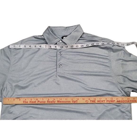 FootJoy Golf Polo Men Sz L Striped Blue Embroidered DCC‎ Athleisure - Picture 6 of 8